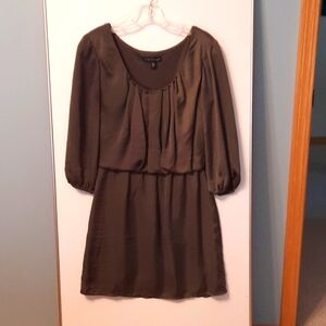 Olive Green chiffon mini dress